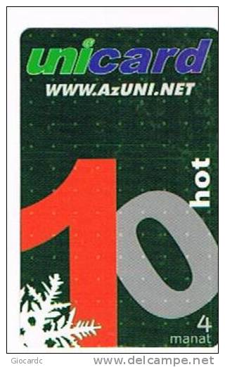 AZERBAIJAN  -  UNINET (REMOTE)  - UNICARD 10      - USATA° (USED)  -   RIF. 311 - Azerbeidzjan