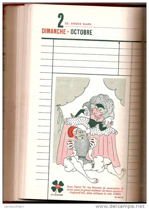 Grand Agenda/Hygiéne/dentifrice s-Brosses à dents et rasoirs/GIBBS/Paris/1955                PARF36