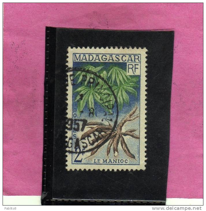 MADAGASCAR MALGACHE 1957 LE MANIOC - LA MANIOCA USED - Altri & Non Classificati