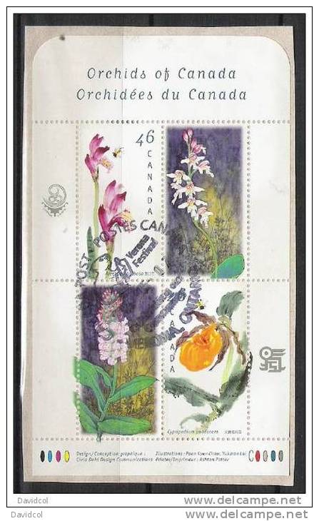 M260.-. CANADA - 1999 // 2011 .-. SPORTS VANCOUVER 2010, LUNAR YEAR RABBIT, ORCHIDS, SOUVENIR SHEETS  USED ON PIECE. - Gebraucht