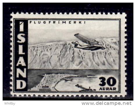 Iceland 1947 30a Airmail Issue #C22 - Luchtpost