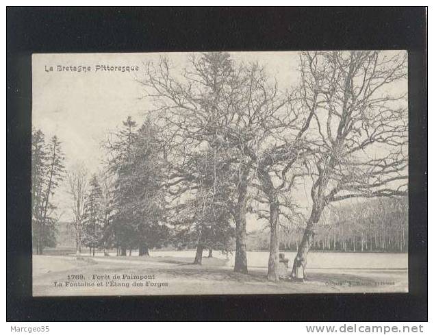 35 Forêt De Paimpont La Fontaine &amp; L'étang Des Forges édit. Waron N° 1769 - Paimpont