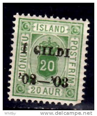 Iceland 1902 20a Numeral Official Issue #O29 - Servizio