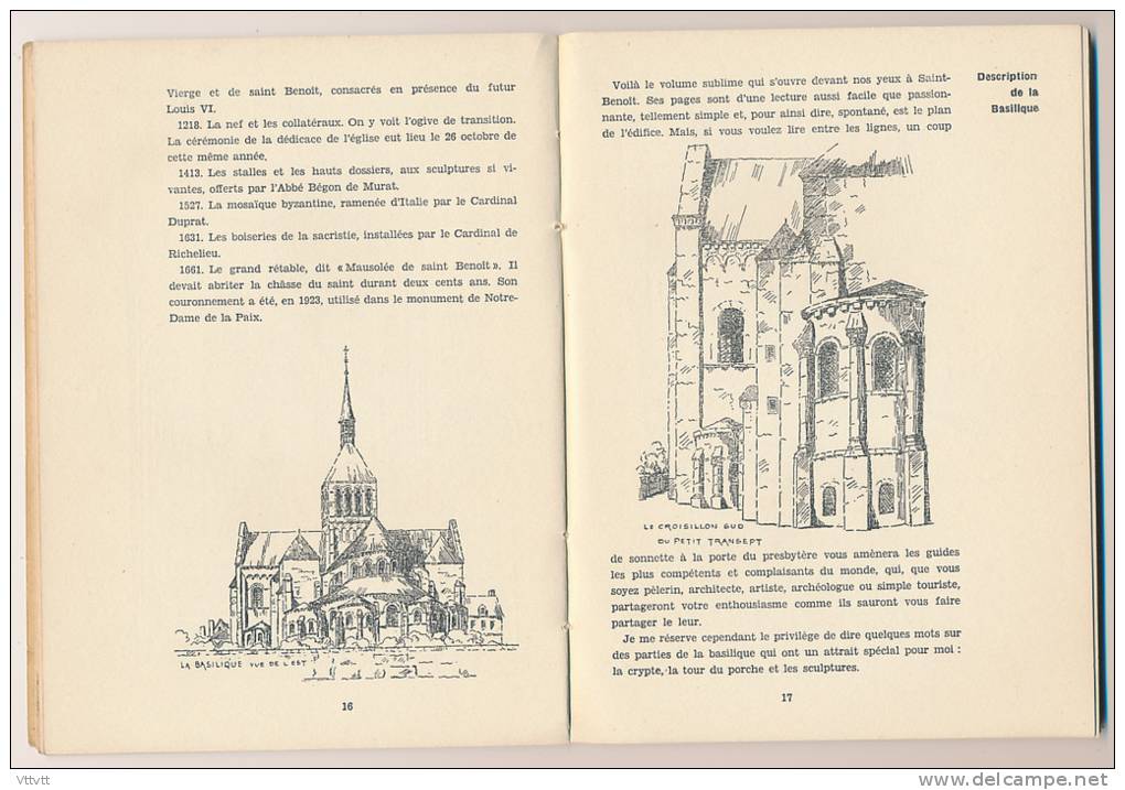 "L'Abbaye Bénédictine Et La Basilique Romane De Saint-Benoit-sur-Loire" (1936), 36 Pages, Nombreux Dessins, Bon état... - Centre - Val De Loire