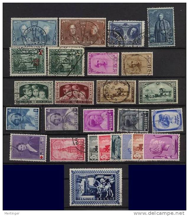 Belgien Belgium Lot 1924-45 Gest M€ 55,- - Sammlungen