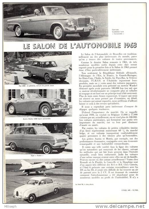 Revue  " LA CONQUETE DE L'AIR Et De L'ESPACE " N° 1 Janvier 1963 - Aéro-club De Belgique - Luchtvaart