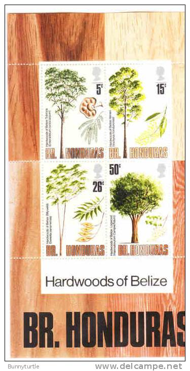 British Honduras 1971 Hardwood Trees Of Belize S/S MNH - Honduras Britannico (...-1970)