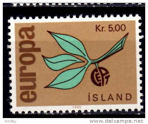 Iceland  1965 5k  Europa Leaves And Fruit Issue #375 - Unused Stamps