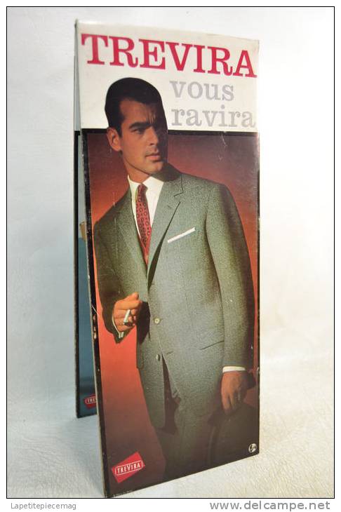 Plaque Publicitaire Années 1960 - 1970, TREVIRA . Vêtements Mode Textiles Design Pub Plv - Pappschilder