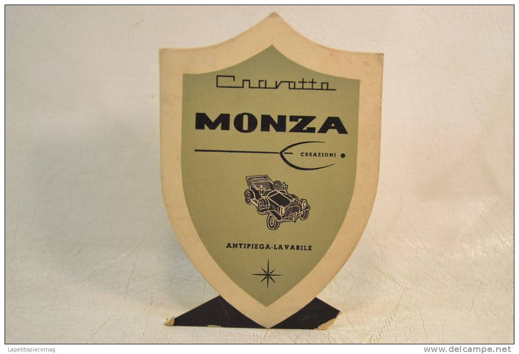 Plaque Publicitaire Années 1960 - 1970, Cravates MONZA  . Vêtements Mode Textiles Design Pub Plv - Plaques En Carton