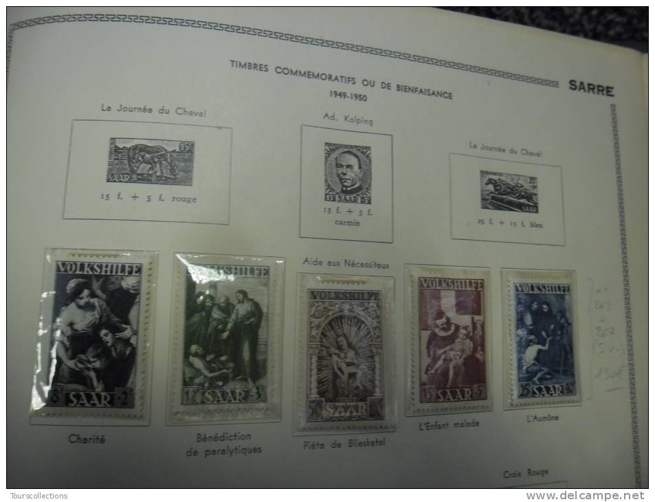 1 Album De Collection Timbres De SARRE 1919 à 1959 Neufs ** Et * Et Oblit @ Coté 3108 Euro ! Voir Les 5 Photos - Collections, Lots & Séries
