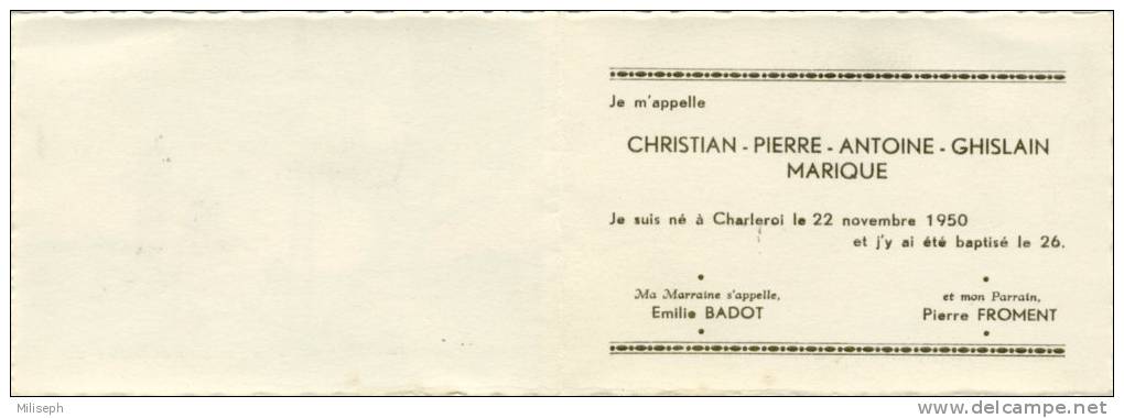 2 Souvenirs De BAPTEME - Charleroi - Elisabethville    (2536) - Naissance & Baptême