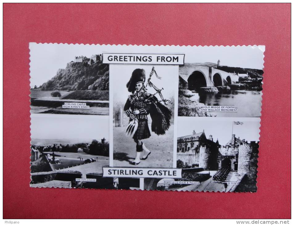 United Kingdom > Scotland > Stirlingshire   Real Photo Multi View Bag Pipper  1966 Cancel To USA= =ref 659 - Stirlingshire