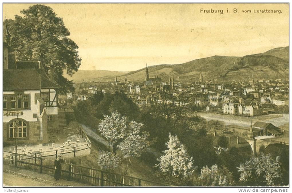 MILITAIR * FELDPOST * VELDPOST  Uit 1914 Van Freiburg Breisgau Blick Vom Lorettoberg Naar NEU ULM  (6003) - Oorlog 1914-18