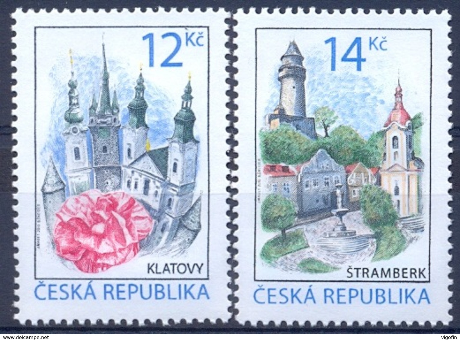 CZ 2010-637-8 Enchanting Places, CZECH REPUBLIK, 1 X 2v, MNH - Ungebraucht