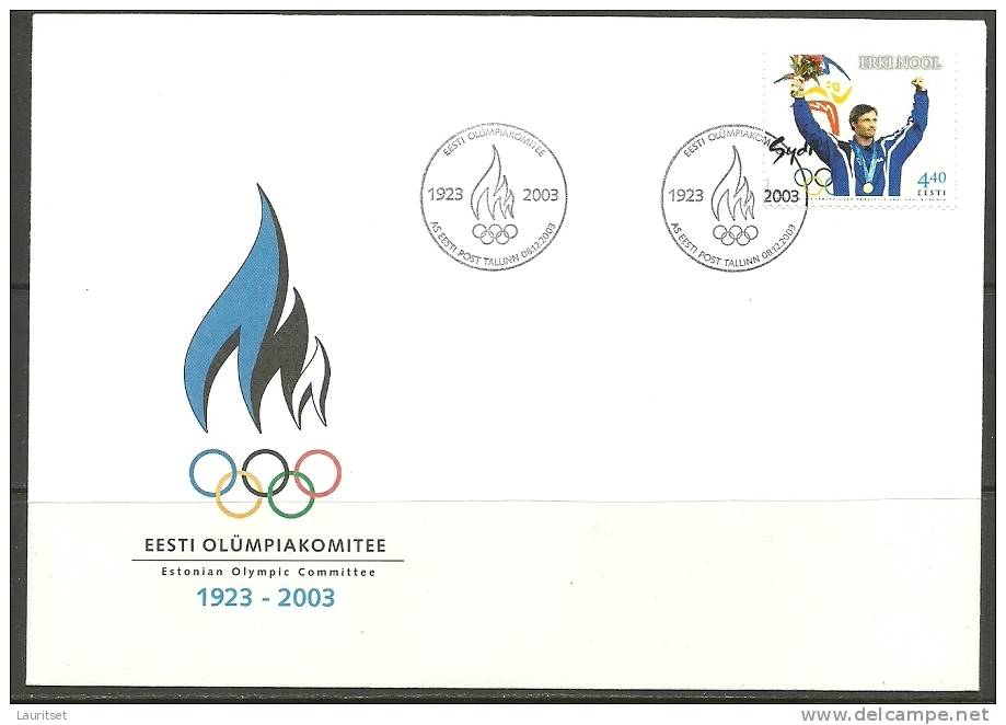 Estland Estonia Estonie Special Cancel Sonderstempel Estonian Olympic Comitee 2003 - Verano 2000: Sydney