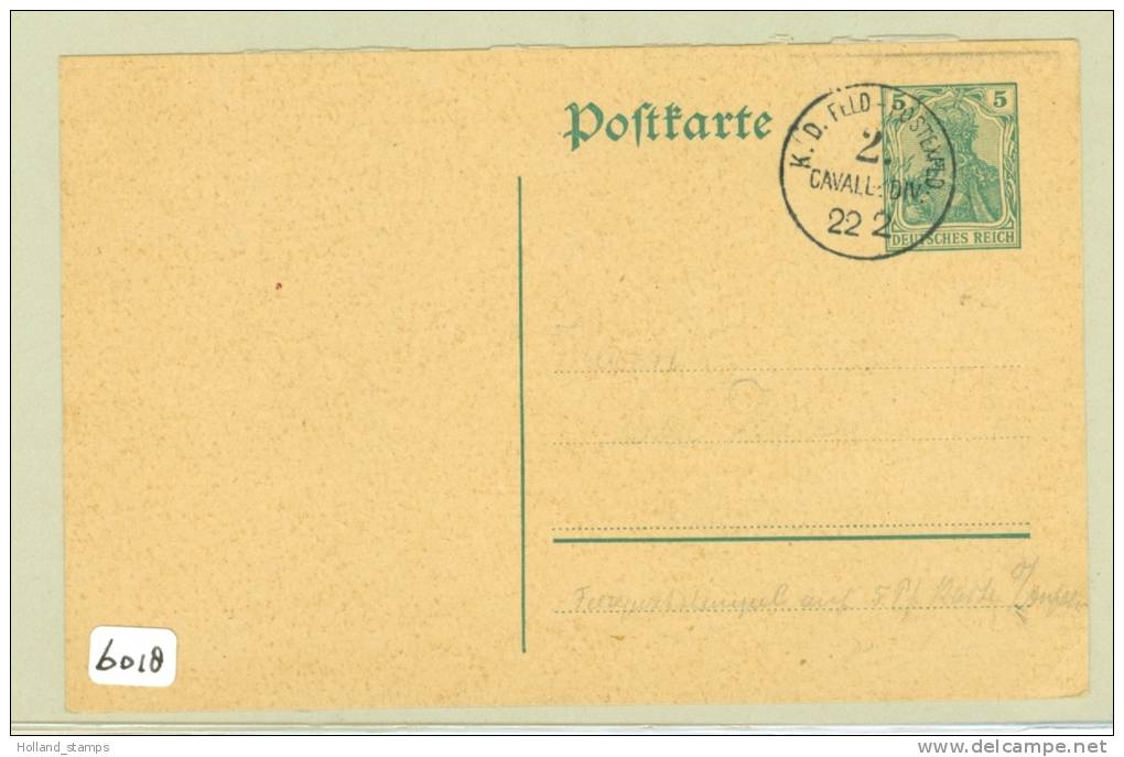 HANDGESCHREVEN POSTKAART MILITAIR * FELDPOST * VELDPOST  K.D. FELD-POSTEXPED. (6018) - Weltkrieg 1914-18