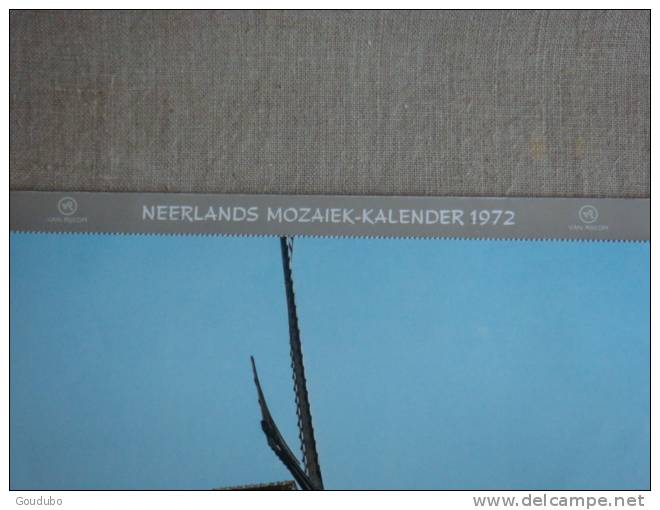 Grand Calendrier Neerlands Mozaiek. Kalender 1972. Van Rijkom . Voir Photos. - Autres & Non Classés