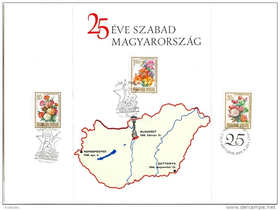 HUNGARY - 1970.Souvenir Card III.- Hungary's Liberation (Flowers) - Maximumkarten (MC)