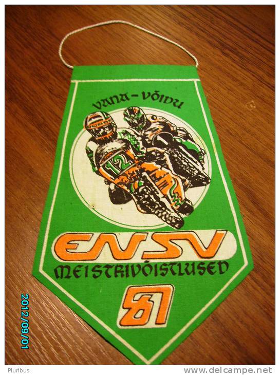 RUSSIA  USSR  ESTONIA PENNANT  1981   MOTOR BIKE  MOTORCYCLE  RACING - Motos