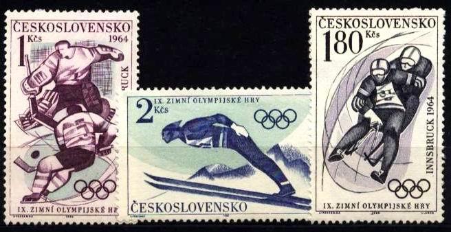 CS 1964 Mi 1447-9 ** Yt 1315-1317, Insbruck Winter Olympics - Neufs