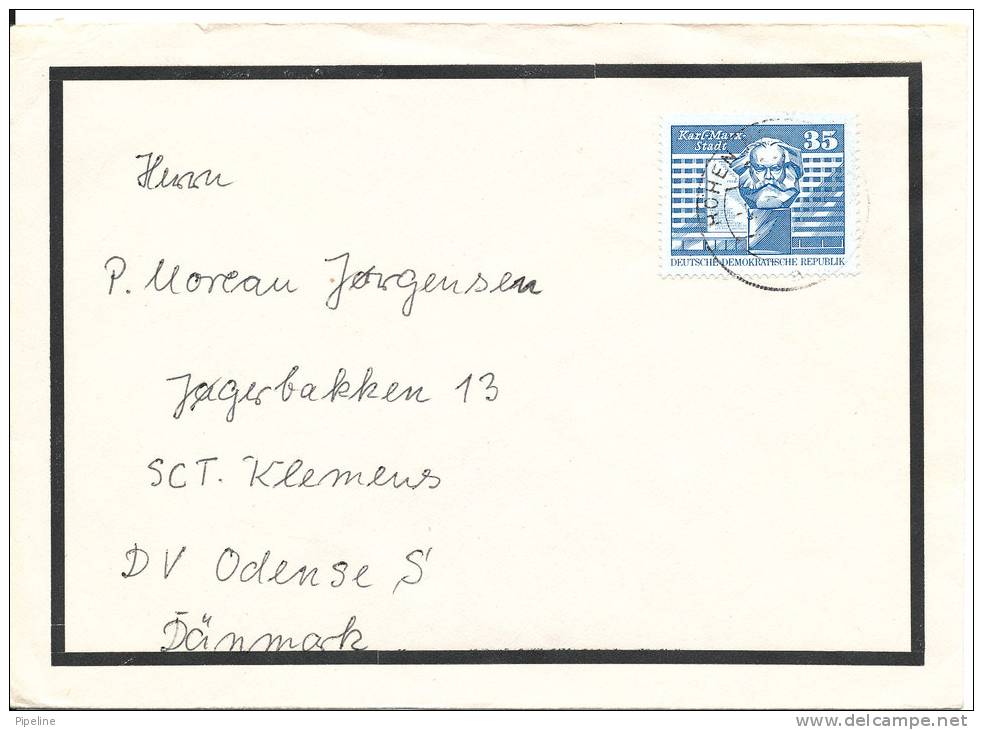 Germany DDR Condolence Cover Sent To Denmark - Lettres & Documents