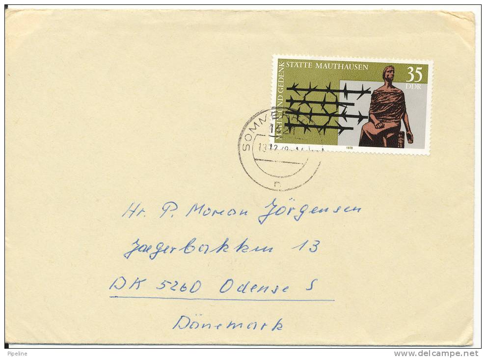 Germany DDR Cover Sent To Denmark Sommerfeld 13-12-1978 - Covers & Documents
