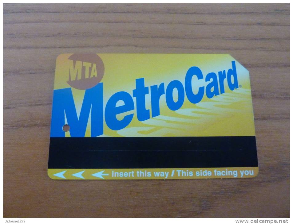 Ticket De Métro - Bus MTA "Metrocard / Poetry In Motion" New York Etats-Unis USA - Mondo