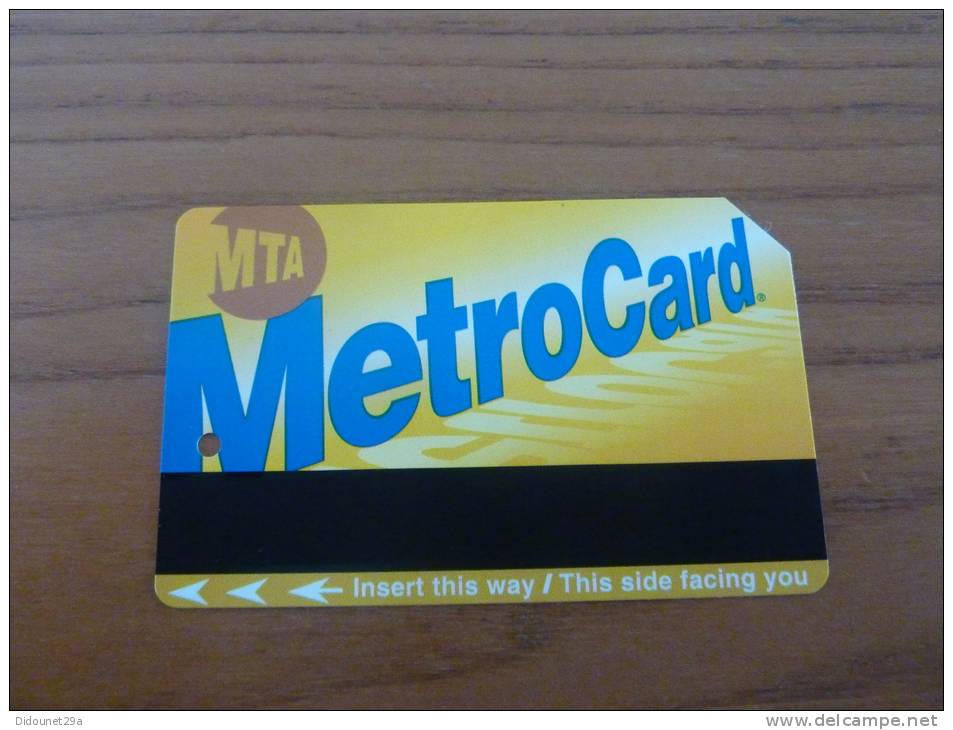 Ticket De Métro - Bus MTA "Metrocard / Instrucciones De Emergencia Para El Tren Subterraneo" New York Etats-Unis USA - Welt