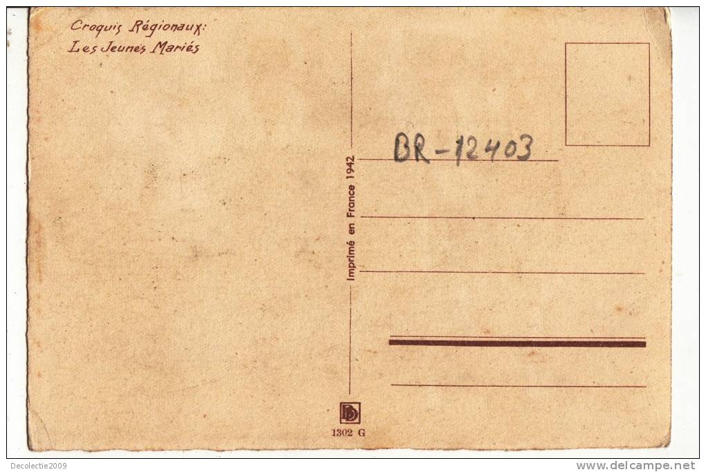 BR12403 Croquis Regionaux Les Jeunes Maries 2 Scans - Other