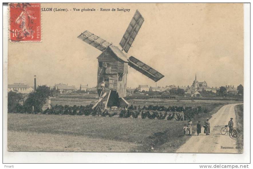 Sandillon, Vue Générale, Route De Savigny (moulin à Vent) - Other & Unclassified