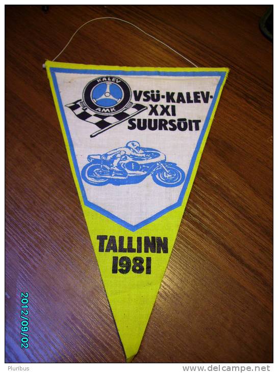 RUSSIA  USSR  ESTONIA PENNANT   1981  MOTOR BIKE  MOTORCYCLE  RACING - Motor Bikes