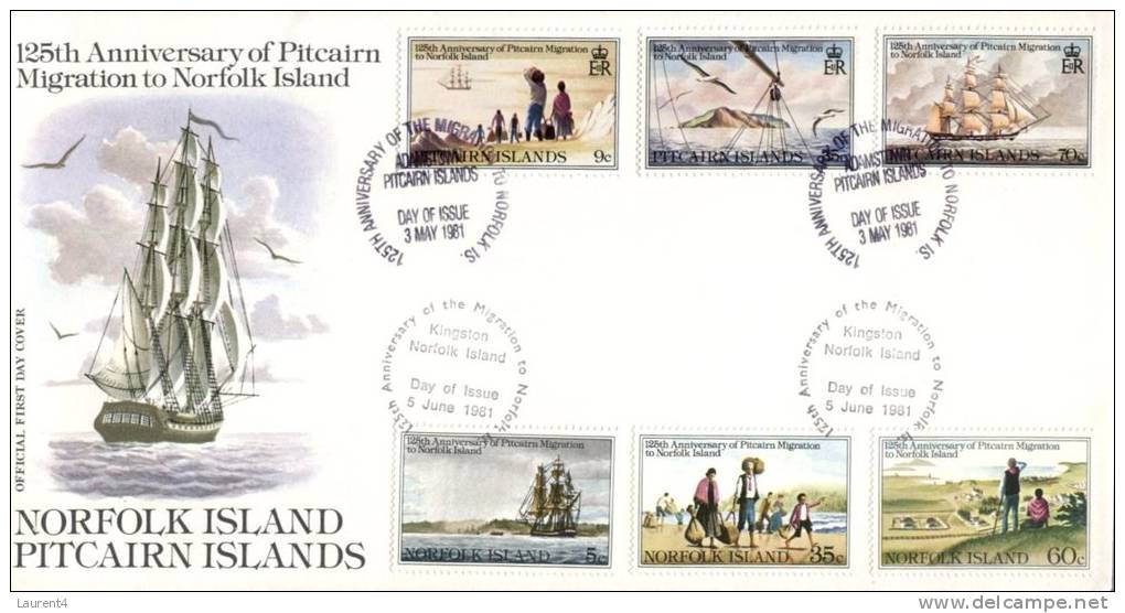 (787) Pitcairn Island FDC Cover - Premier Jour Ile De Pitcairn - 1981 - Migration - Pitcairninsel