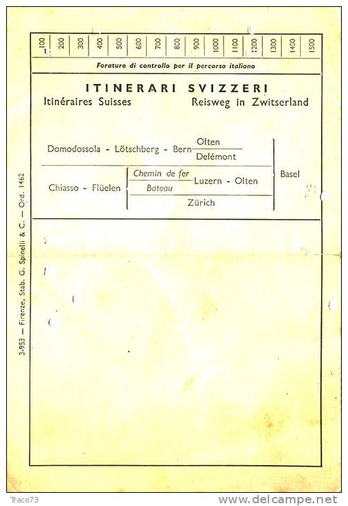 PALERMO / BRUXELLES  -   Ticket _ Biglietto   - 1960 - Europe