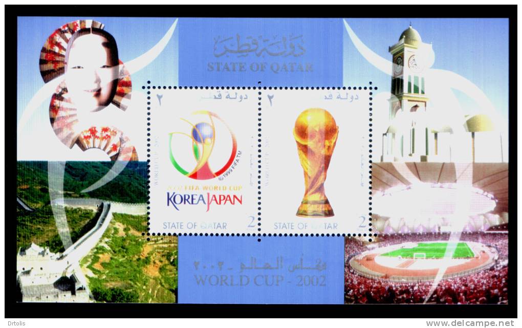 QATAR / SPORT / WORLD CUP FOOTBALL CHAMPIONSHIP / JAPAN & SOUTH KOREA 2002 / MNH / VF  . - 2002 – Südkorea / Japan