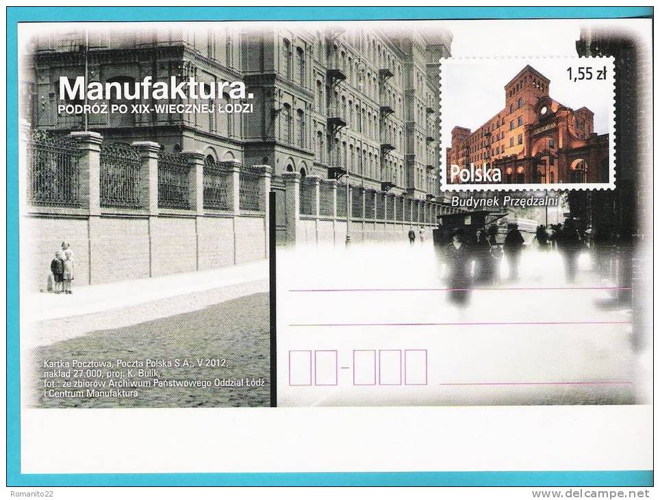 Poland 2012,entire,postcard,  Textile Manufacture (1), Photography Photo Photographie - Photographie