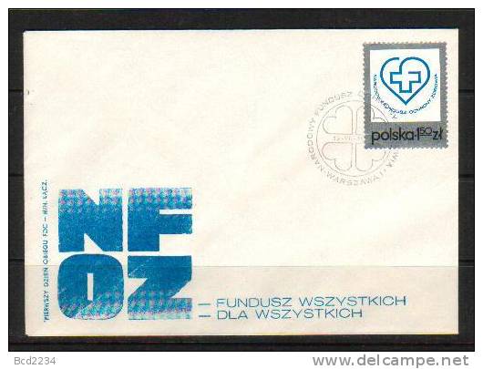 POLAND FDC 1975 NATIONAL HEALTH FUND Heart - FDC