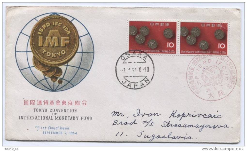 JAPAN, Nippon - Osaka, International Monetary Fund, Tokyo Convention , 1964. - Oblitérés