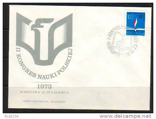 POLAND FDC 1973 2ND POLISH SCIENCE CONGRESS Scientists - FDC