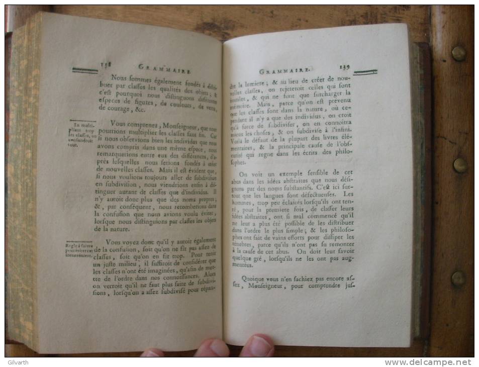 Cours D'étude Pour L'instruction Du Prince De Parme - Abbé De CONDILLAC T1 1775 - 1701-1800