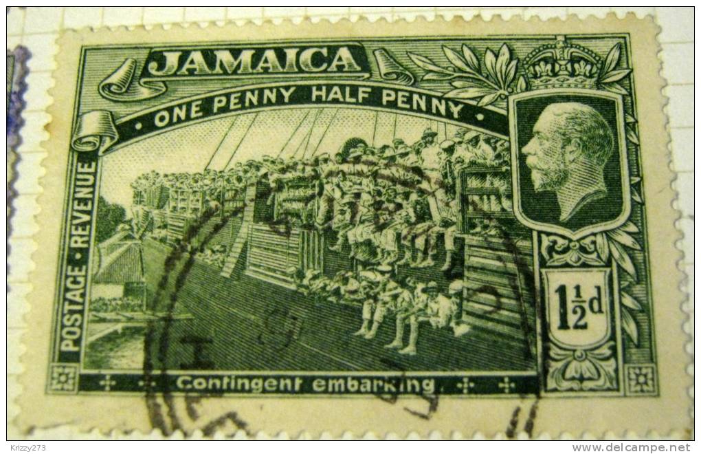 Jamaica 1919 War Contigent Embarking 1.5d - Used - Jamaica (...-1961)