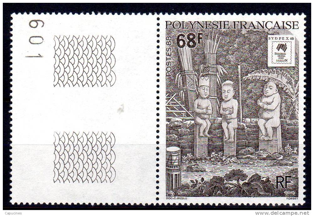 POLYNESIE -  1988: Expo "Sydpex 88"  (N°310**) Avec B De F - Unused Stamps