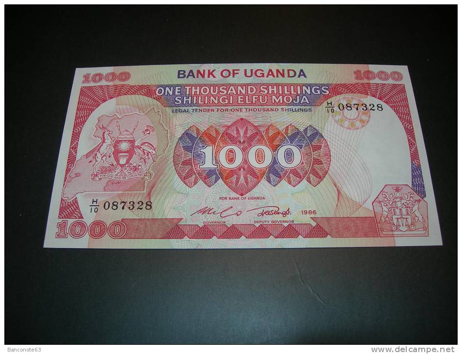 Uganda.   1000 Shillings.  1986.  UNC - Uganda