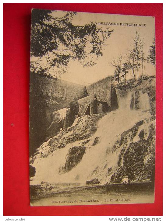 CPA 22  LA BRETAGNE PITTORESQUE BARRAGE DE BOSMELEAC  LA CHUTE D'EAU  NON VOYAGEE - Bosméléac