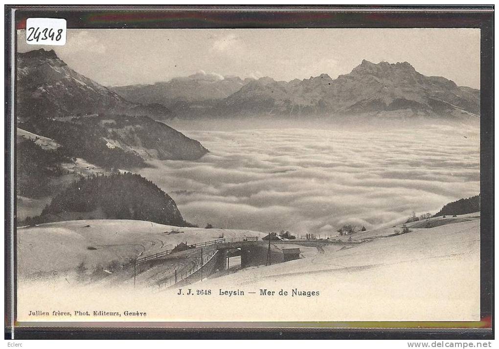 DISTRICT D'AIGLE /// LEYSIN - MER DE BROUILLARD  - TB - Leysin