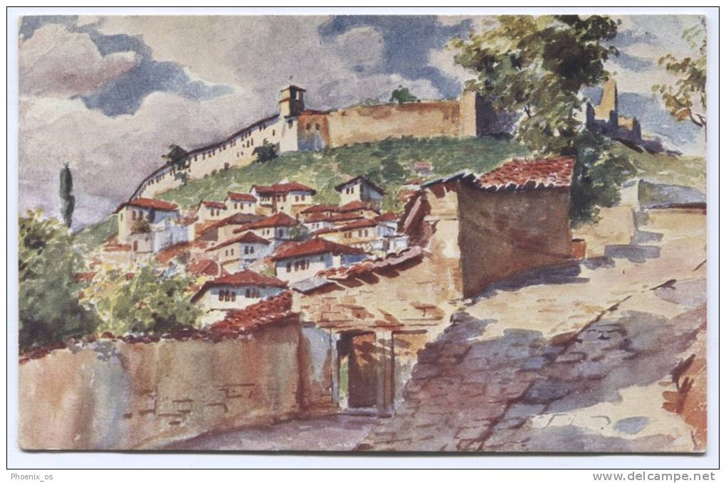 KOSOVO - Prizren, Castle, Art Postcard - Kosovo