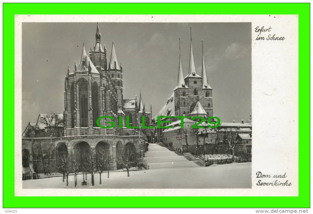 ERFURT, GERMANY - ERFURT IM SCHNEE - DOM UND SEVERIKIRCHE - STRAUB-FISHER - - Erfurt