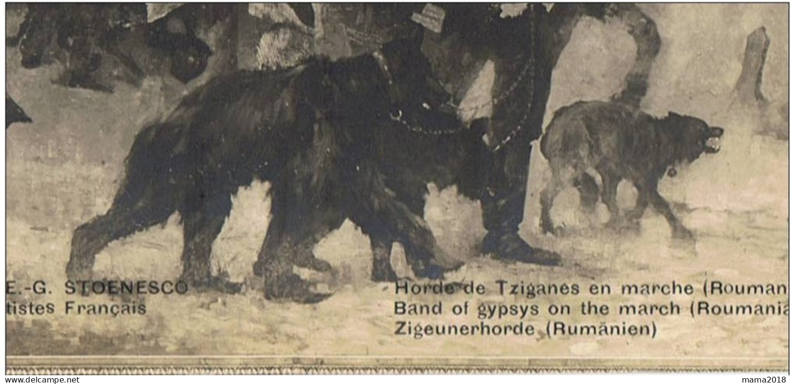 Hordes De Tzyganes En Marche  Ours 1er Plan  (salon 1911   Société  Artistes Français ) - Europe