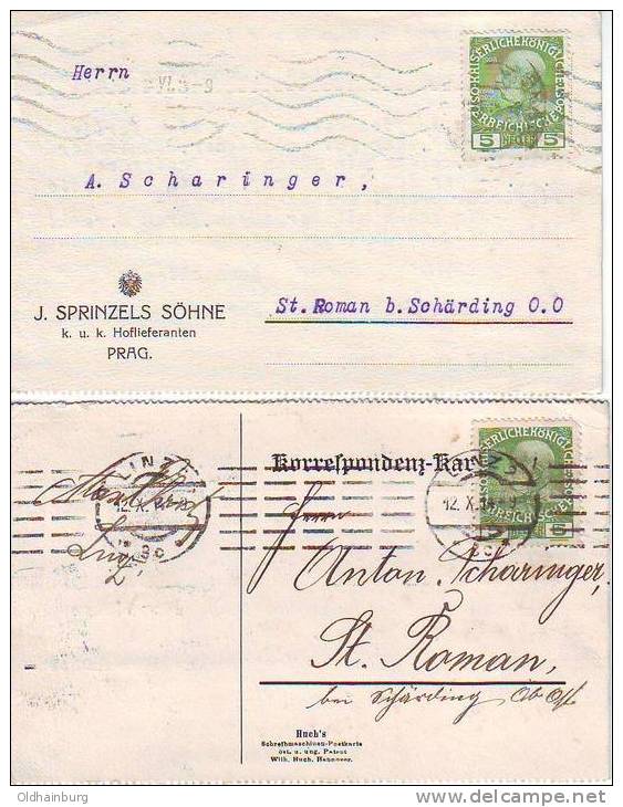 900q: Böhmische Und Bosnische Pflaumen, Alte Correspondenzkarten Öst. Aus 1914 - Alimentation