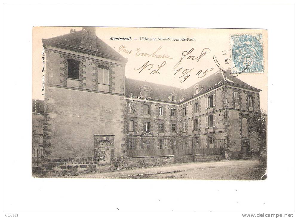 51 - MONTMIRAIL - Hospice St Vincent De Paul - 1905 - Publicité AMER PICON - BYRRH - - Montmirail